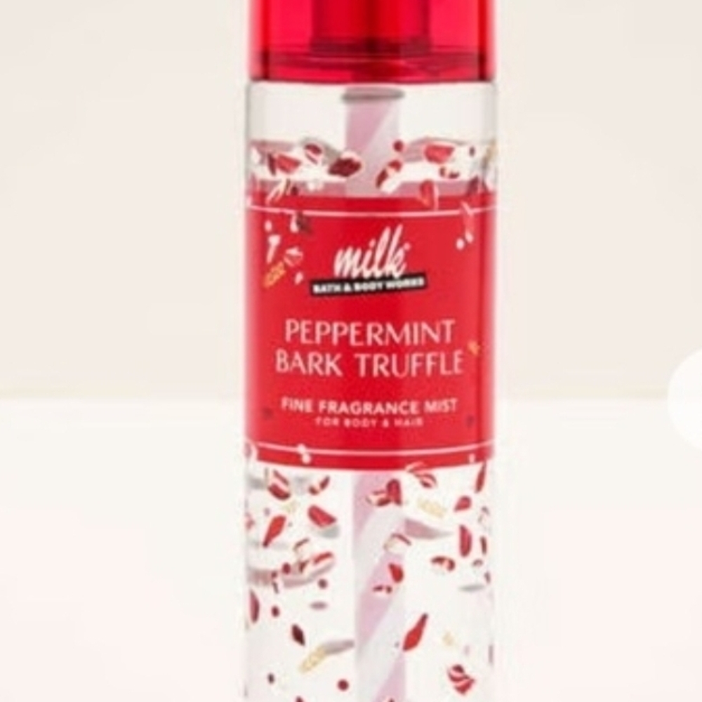 Milk Bath & Body Works Peppermint Bark Truffle Fine Fragrance Mist - Red